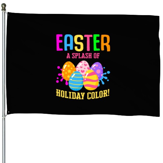 Easter Colorful Egg Dye Rabbit Egg Hunt House Flags