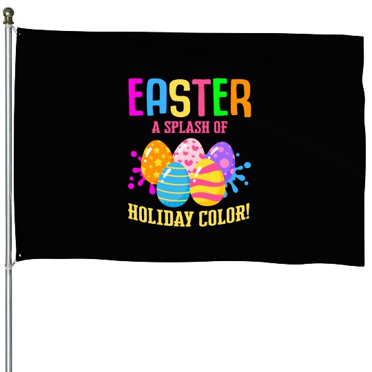 Easter Colorful Egg Dye Rabbit Egg Hunt House Flags