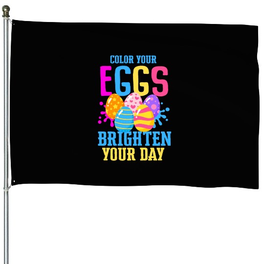 Easter Colorful Egg Dye Rabbit Egg Hunt House Flags