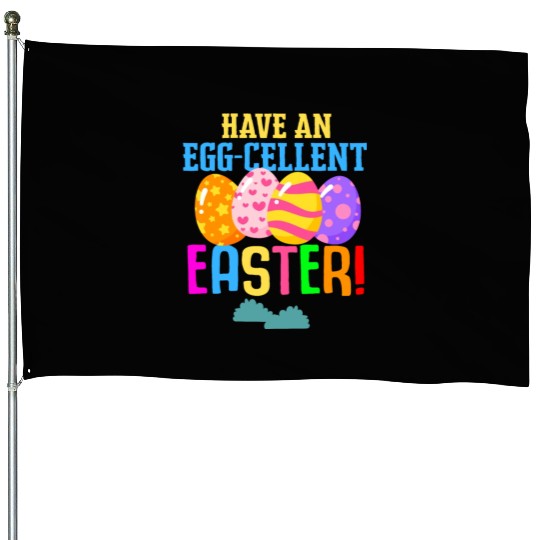 Easter Colorful Egg Dye Rabbit Egg Hunt House Flags