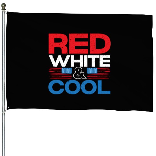 Red White And Cool America USA Flag 4th Of July House Flags