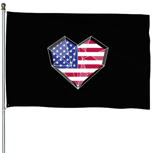 Patriotic America USA Flag 4th Of July American House Flags