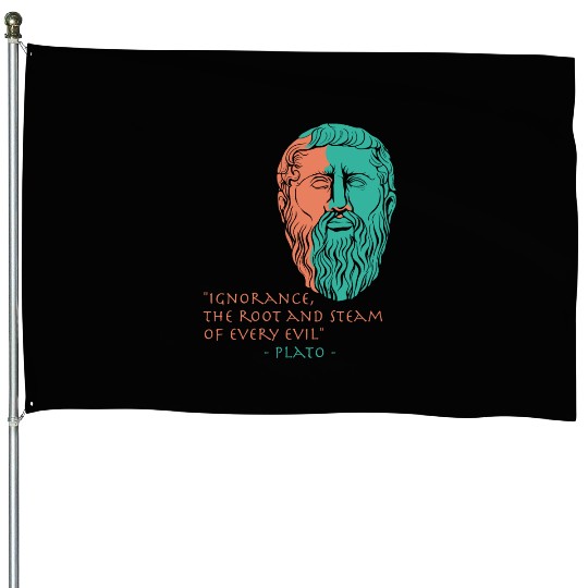 Plato Stoic Philosophy Quote House Flags