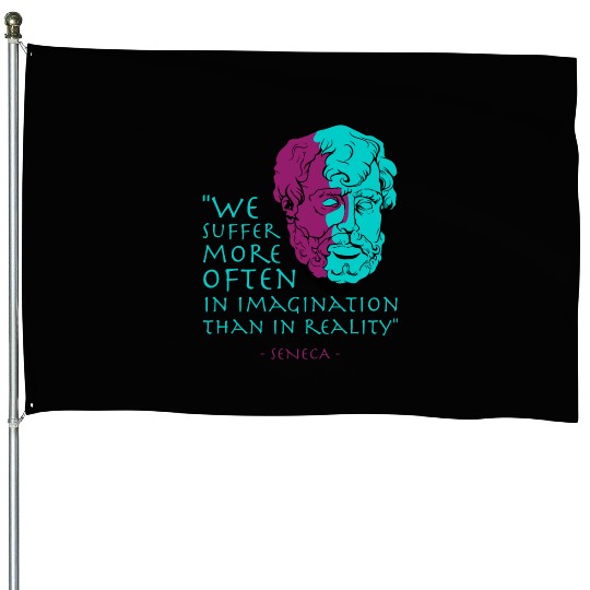 Seneca Stoic Philosophy Quote House Flags