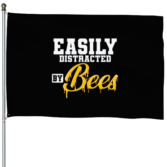 Beekeeper Honey Easily Distracted by Bees House Flags