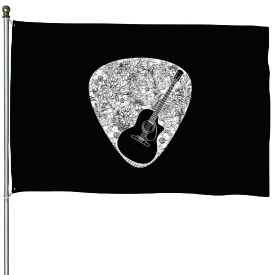 Hawaii Ukulele Acoustic Guitar Musician House Flags