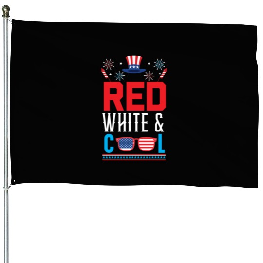 Red White And Blessed America USA Flag 4th Of July House Flags