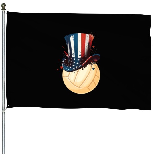 Patriotic America USA Flag 4th Of July Volleyball House Flags