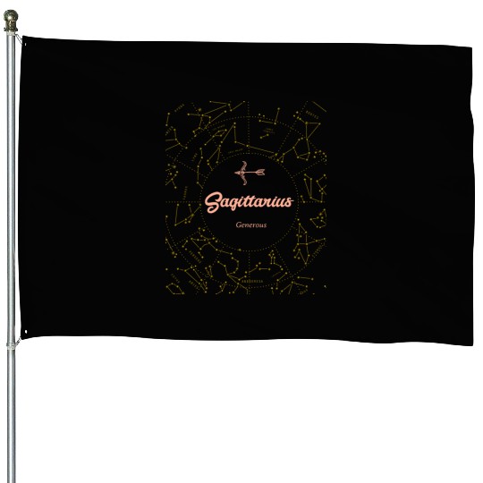 Sagittarius Generous Astronomy House Flags