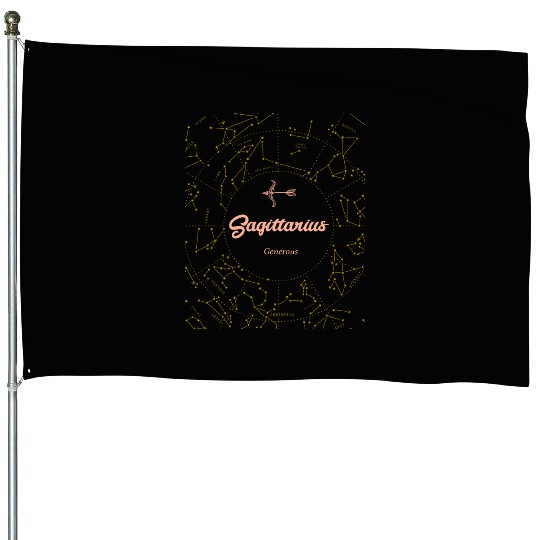 Sagittarius Generous Astronomy House Flags