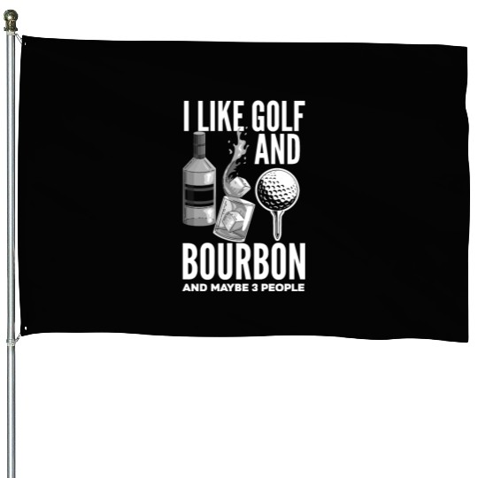Golf Bourbon Whiskey Gift Golfer House Flags