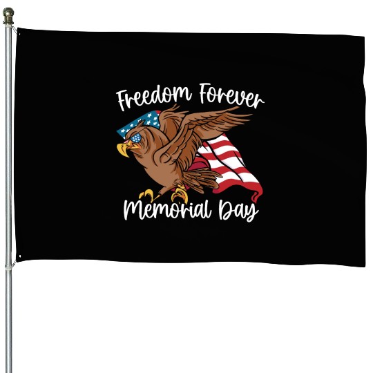 Patriotic Veteran USA Flag American Memorial Day House Flags