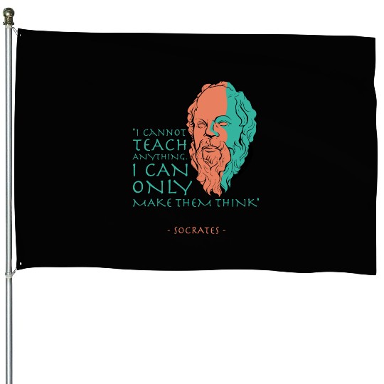 Socrates Stoic Philosophy Quote House Flags