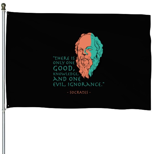Socrates Stoic Philosophy Quote House Flags
