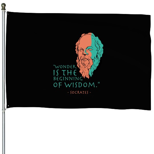 Socrates Stoic Philosophy Quote House Flags