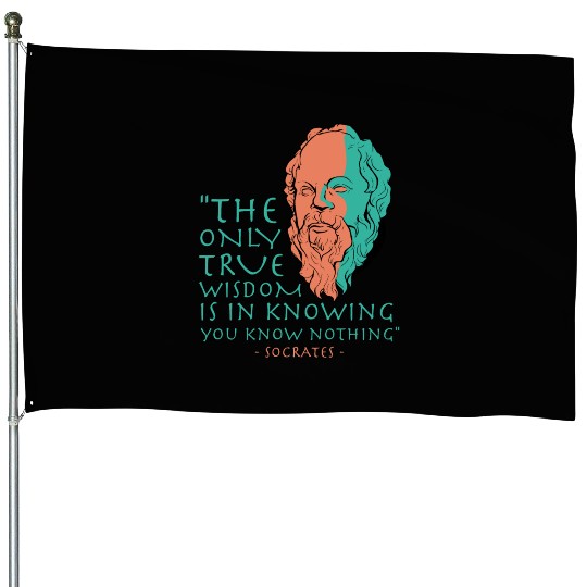 Socrates Stoic Philosophy Quote House Flags