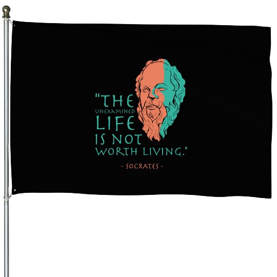 Socrates Stoic Philosophy Quote House Flags