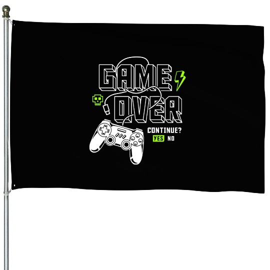 Game Over for Gamers House Flags