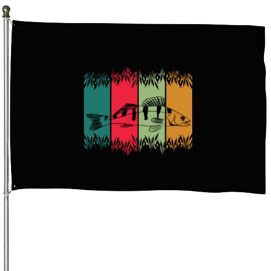 Walleye - walleye fishing House Flags