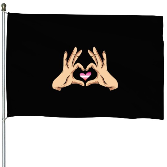Lesbian Heart House Flags