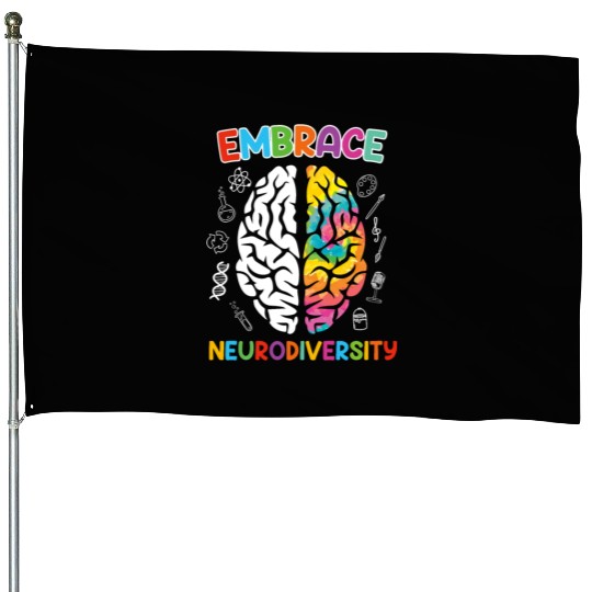 Autism Embrace Neurodiversity Autistics House Flags