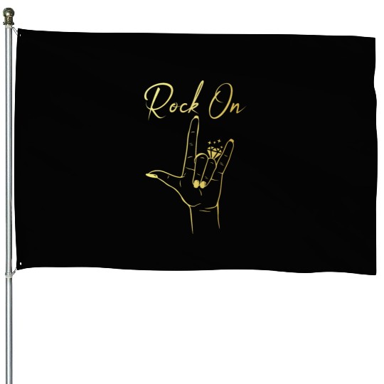 Rock On Bachelorette Party House Flags