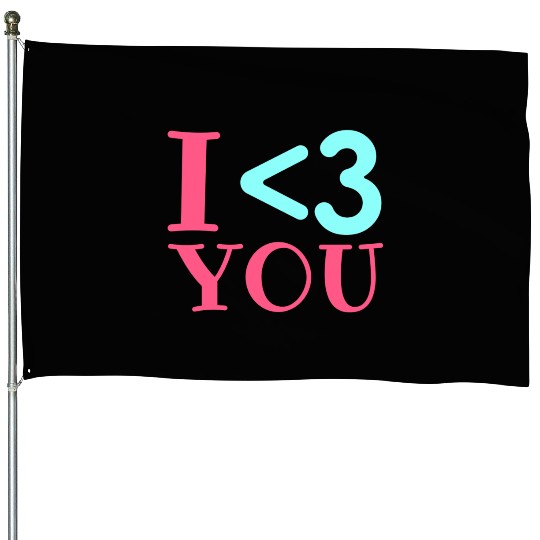 I Love You, Heart, Cool, Marriage, Wedding, bride House Flags