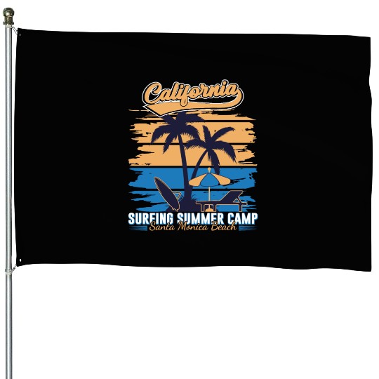 California Surfing Summer Camp House Flags
