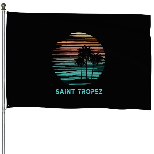 Saint Tropez Cool Souvenir Vacation Artistic House Flags