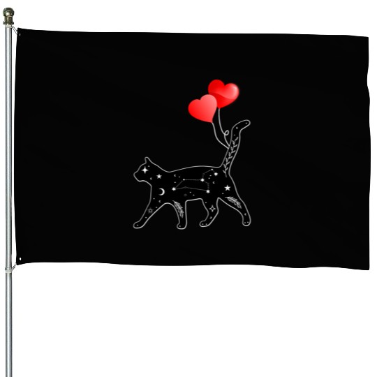 Funny Sarcasm Vintage Mystic Black Cat Lover Women House Flags