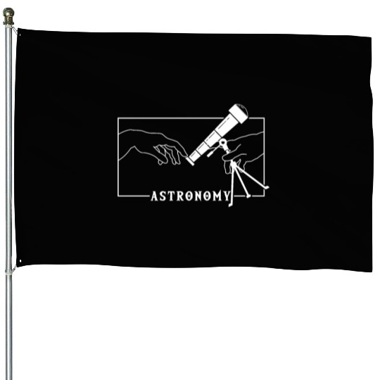 Michelangelo Creation of Adam Astronomy House Flags
