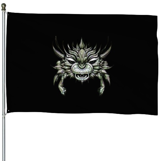 crab dragon green House Flags