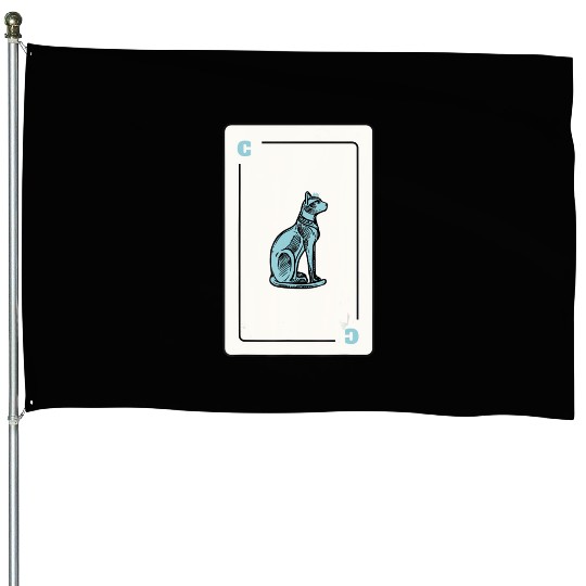Cat Playing card Cat Lovers Gift House Flags