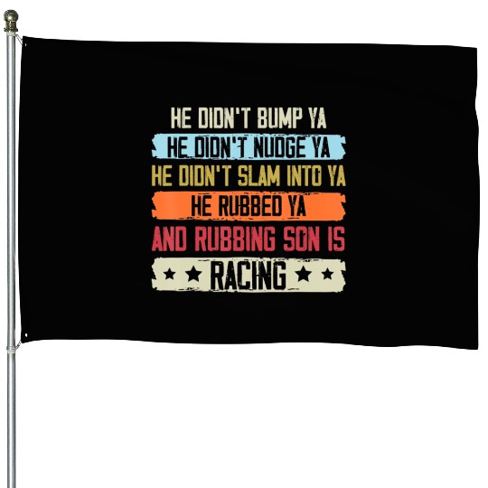 Funny Dirt Track Racing Sprint Car Speedway Racer House Flags