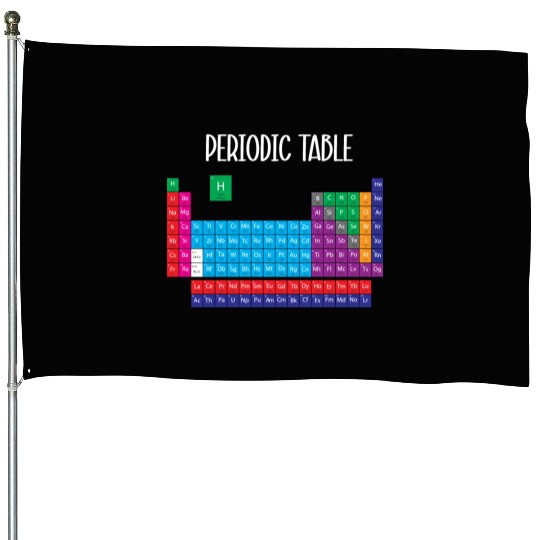 Science Teacher Student Periodic Table OF Elements House Flags