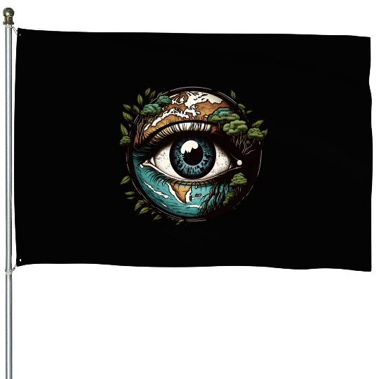 Hug the Earth - Climate Crusader House Flags