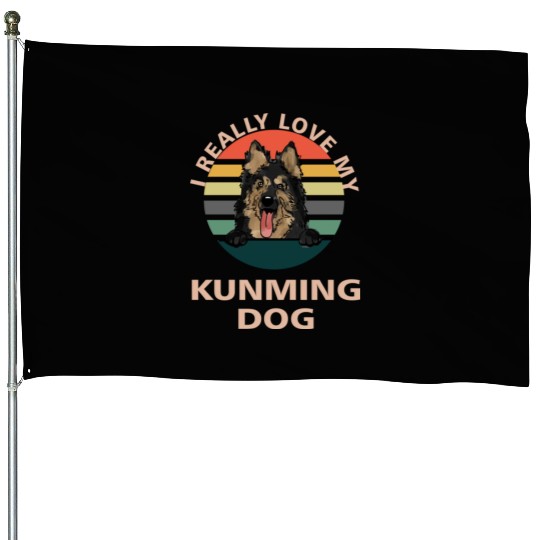 I Really Really Love My Kunming Dog Dad Mom House Flags