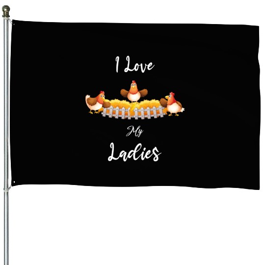 Chicken Chicks Eggs Farmer House Flags