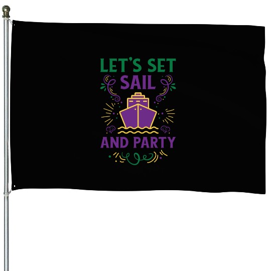 Mardi Gras Cruise Ship Carnival Cruising Party House Flags