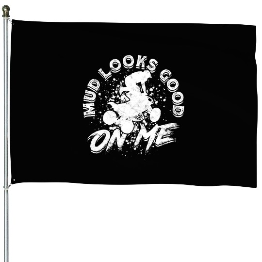 Offroad racing Dirt Mud Quad Bike Rider House Flags