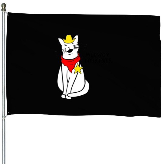 meowdy cat partner House Flags