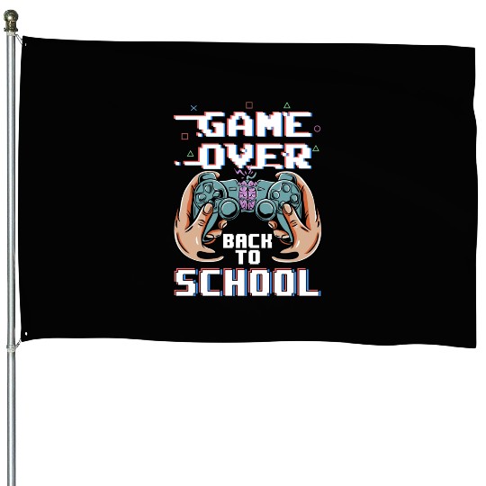 Video Game Controller Back To School House Flags