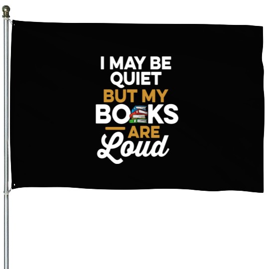 Librarian Bookworm Book Nerd Reading Library House Flags