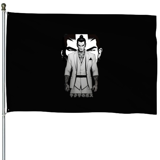 Yakuza Boss A Mafia Gangster From Japan Full of Ta House Flags