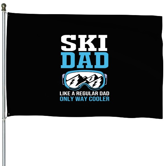 Fathers Day Skiing Ski Dad Skier Goggle For Men House Flags