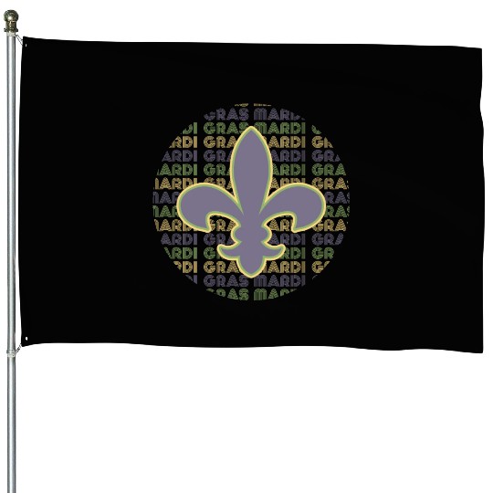 Mardi Gras New Orleans House Flags