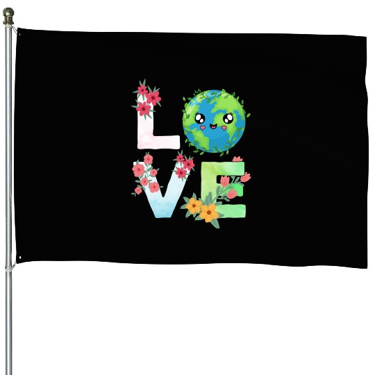 Love Earth Day Save The Planet Earth Day House Flags