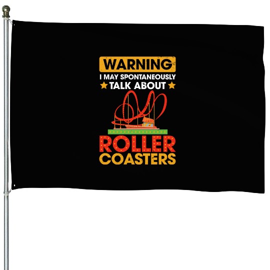 Vintage Roller Coaster Roller Coaster Lover House Flags
