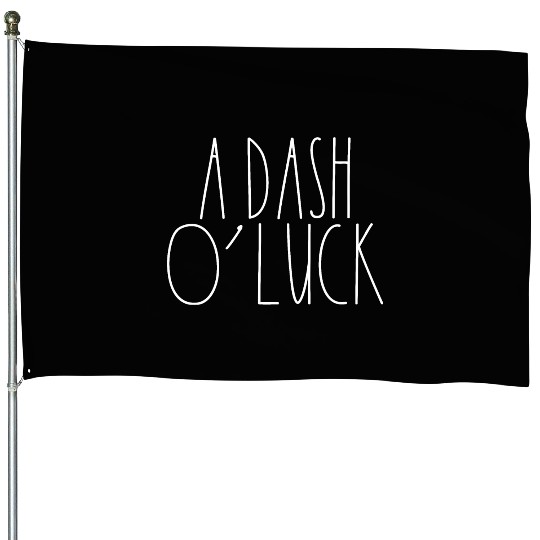 A Dash O' Luck White Rae Dunn Inspired Minimalist House Flags