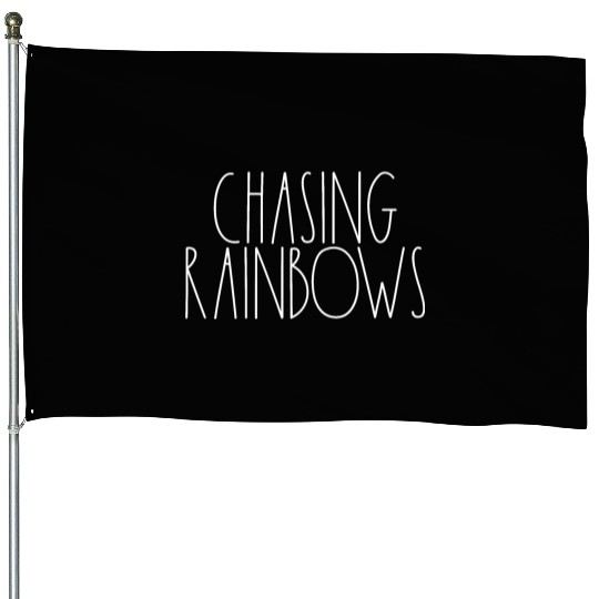 Chasing Rainbows White Rae Dunn Inspired Decor House Flags